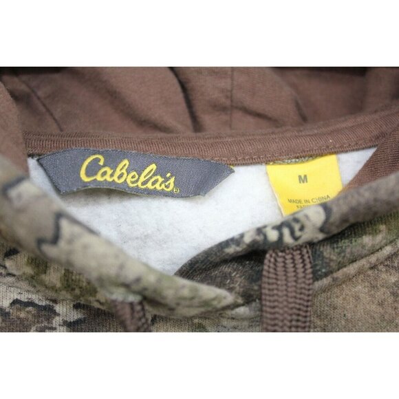 Cabelas Opening Day III Hunting Hoodie Mens Med Camo Green Strata Pouch Pocket - Picture 6 of 8